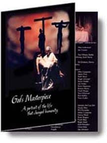 The front of the program for "God's Masterpiece."